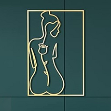 Tradeway 時尚感室內裝飾金色鋼製相框 B款, 1個