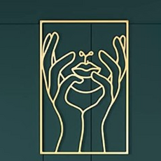 Tradeway 時尚感室內裝飾金色鋼製相框 A款, 1個