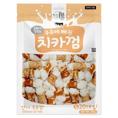 펫어스 강아지 치카껌 간식, 320g, 1개, 혼합맛(연어/우유)