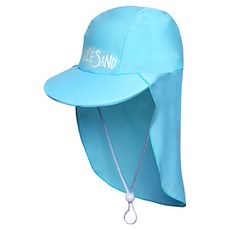 ICE SAND 兒童款UV防曬護頸帽, 06.PLK-006(天藍色)