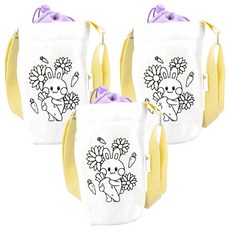 오렌지몰 보온보냉 컬러링 텀블러 가방 만들기 세트, 토끼(텀블러 가방), 랜덤발송(조리개), 3세트