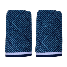 Gemini 双星毛巾 經典維也納純棉毛巾 棉紗 73 x 35cm, 藍色, 2條