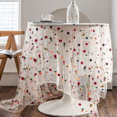 YMQY 伊縵琪韻 彩色繡花桌巾, 刺繡, 150 x 100cm, 1條