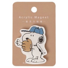 norns Peanuts 史努比造型磁鐵, 史努比 棒球, 1個