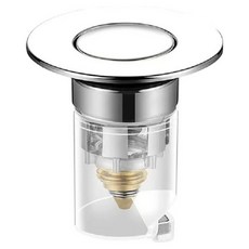 不鏽鋼按壓式面盆防堵彈跳芯, 不鏽鋼色