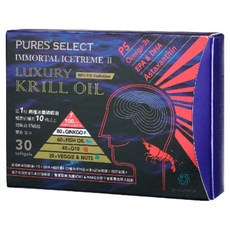 PURES 純萃生技 南極冰鑽磷蝦油, 30顆, 1盒