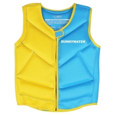 SUNNYWATER 兒童用浮力輔助衣, 1個, 藍色 + 黃色