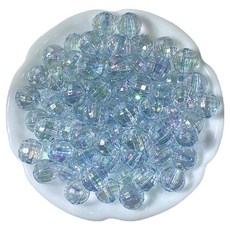Mungudam 壓克力夢幻色彩串珠 DIY手鍊戒指製作 10mm, 1個, 藍色