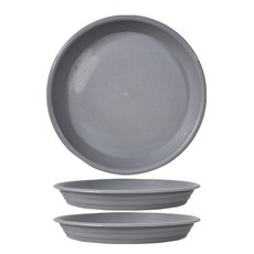 小麥購物 通用花盆底盤 L529, 3個, 水泥灰