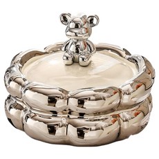 CashRich 可愛設計防臭菸灰缸 15 x 12 cm, 銀色, 1個