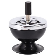 CASHYRICH 便利功能防臭菸灰缸 9 x 12 cm, 1個, 黑色