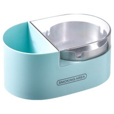 Cashirich 防臭多功能收納煙灰缸 14 x 6.5 cm, 薄荷綠 + 透明, 1個