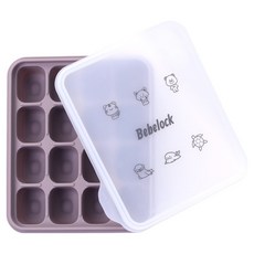 베베락 아이와 실리콘 이유식 큐브 16구, 레드빈, 1개, 240ml