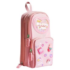 Couselect 大容量3層書包造型鉛筆袋, 1個, 草莓兔