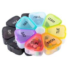 유앤유 휴대용 일주일 스마트 알약 케이스 혼합색상, 2개