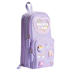 咔巴熊 大容量3層書包造型鉛筆袋, 1個, 雪糕熊