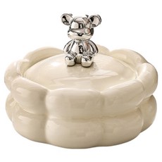 CashRich 可愛設計防臭菸灰缸 15 x 12 cm, 奶油色, 1個