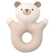 有機媽媽出生禮物熊熊圓形搖鈴 MGR7NM01, 1個, Organic