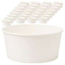 이로울생활 원형 무인쇄 종이그릇 1200cc 상 155mm x 높이 87mm, 1개, 30개입