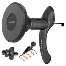 옵시디언 차량용 만능 송풍구 핸드폰 맥 자석거치대, 1개, 블랙
