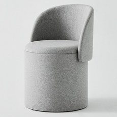 HANSSEM 摺疊靠背收納凳 化妝椅, 1個, 霧灰色