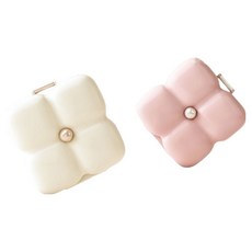 Richisalbong 多功能漂亮便攜藥盒 粉紅色 + 白色 8 x 7.6 x 3.2 cm 套組, 1套