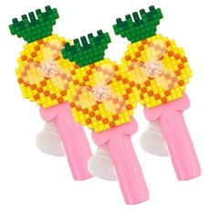 Orange eMall 像素積木 夏季水果手持風扇DIY套組 鳳梨, 3套, 混合色