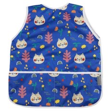 Bebe Shuette兒童款圖案一體型無袖美術圍裙+頭巾+袖套組, 貓咪