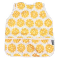 Bebe Shuette兒童款圖案一體型無袖美術圍裙+頭巾+袖套組, 橘色狂熱