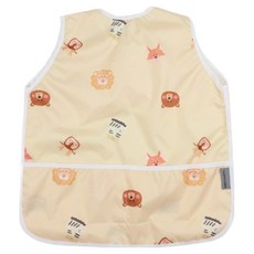 Bebe Shuette兒童款圖案一體型無袖美術圍裙+頭巾+袖套組, 動物園