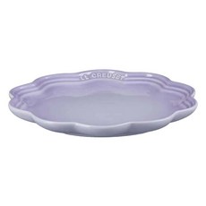 LE CREUSET 瓷器蕾絲花邊盤 22cm, 粉彩紫, 1個