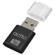 actto MicroSD T-Flash 記憶卡 行車記錄器讀卡機, 黑色, 1個, CRD-35