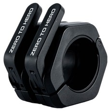 ZERO TO HERO 槓鈴磁吸磁鐵槓鈴鎖片, 2個, 黑色