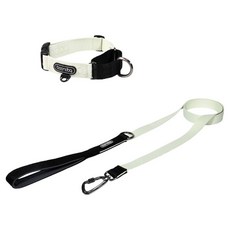 분독 강아지 오리지널리쉬 카라비너 리드줄 1.4m + 마틴게일 목줄 세트, 화이트, 1세트