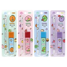 핑크풋 당근친구들 깎이샤프 4종 + 랜덤발송 세트, 1세트, 2mm