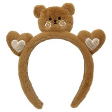 미미파티 동물 생일 인싸 놀이공원 체육대회 머리띠, 두손테디베어, 1개