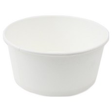 Inp SK 圓形紙容器 520ml 素面白色 僅有碗身 12.4 x 10 x 5.8 cm, 1入, 100個