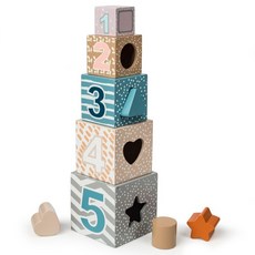 mary meyer 蜜兒 Leika幼兒原木堆疊積木玩具 9入, 1個