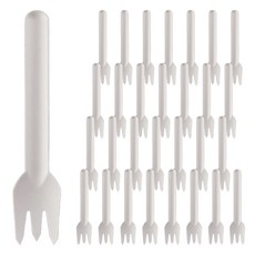 Highching 高精 植纖叉子 白色, 100支, 1入