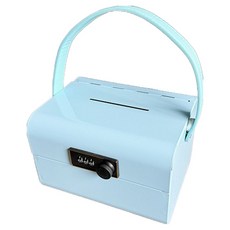 EUMES 迷你個人秘密保險箱 存錢筒, 天空藍, 1個