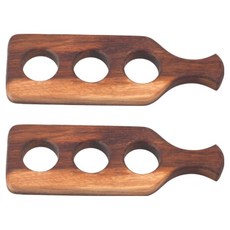 Weru 木質長柄3孔雞蛋架, 2個, 自然混色