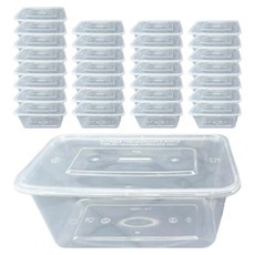 Highching 高精 PP一次性餐盒 含蓋 1L, 100個, 1入