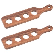 Weru 原木4格長柄雞蛋架, 2個, 自然混色