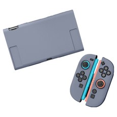 HOHOO Ske 任天堂 Switch 2 TPU 主機 Joy-Con 全包覆保護殼, 1個, 單一商品, 藍色+灰色
