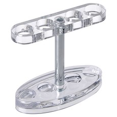 Modern House 透明開放式4孔牙刷架, 1個, 透明