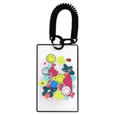 Bfancy Hello Smile 透明卡夾 員工證 交通卡套, 黑色, 1個