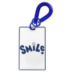 Bfancy Hello Smile 透明卡夾 員工證 交通卡套, 微笑藍, 1個