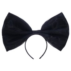 Mii Mii Party 可愛大髮箍, 1個, 大蝴蝶結 黑色