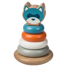 mary meyer 蜜兒 Reika 嬰幼兒不倒翁木環原木積木 6件組, 1個, 混合色