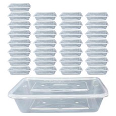 高精商行 PP一次性餐盒 含蓋 500ml, 100個, 1入